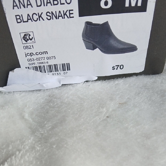 a.n.a Black Snake-Pattern Ankle Booties - Picture 5 of 5